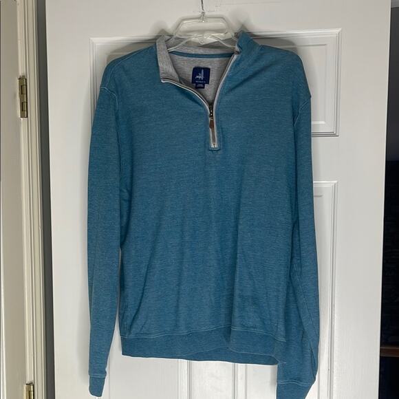 johnnie-O Blue Zip Up Sweater with Stand-Up CollarMens Large - Picture 1 of 4
